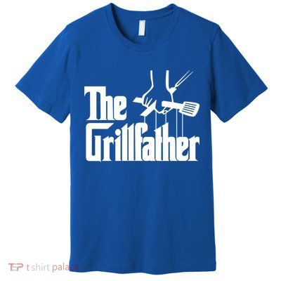 Funny Parody Dad Grilling Bbq Meat Humor Grillfather Gift Premium T-Shirt