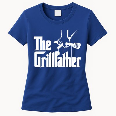 Funny Parody Dad Grilling Bbq Meat Humor Grillfather Gift Womens T-Shirt