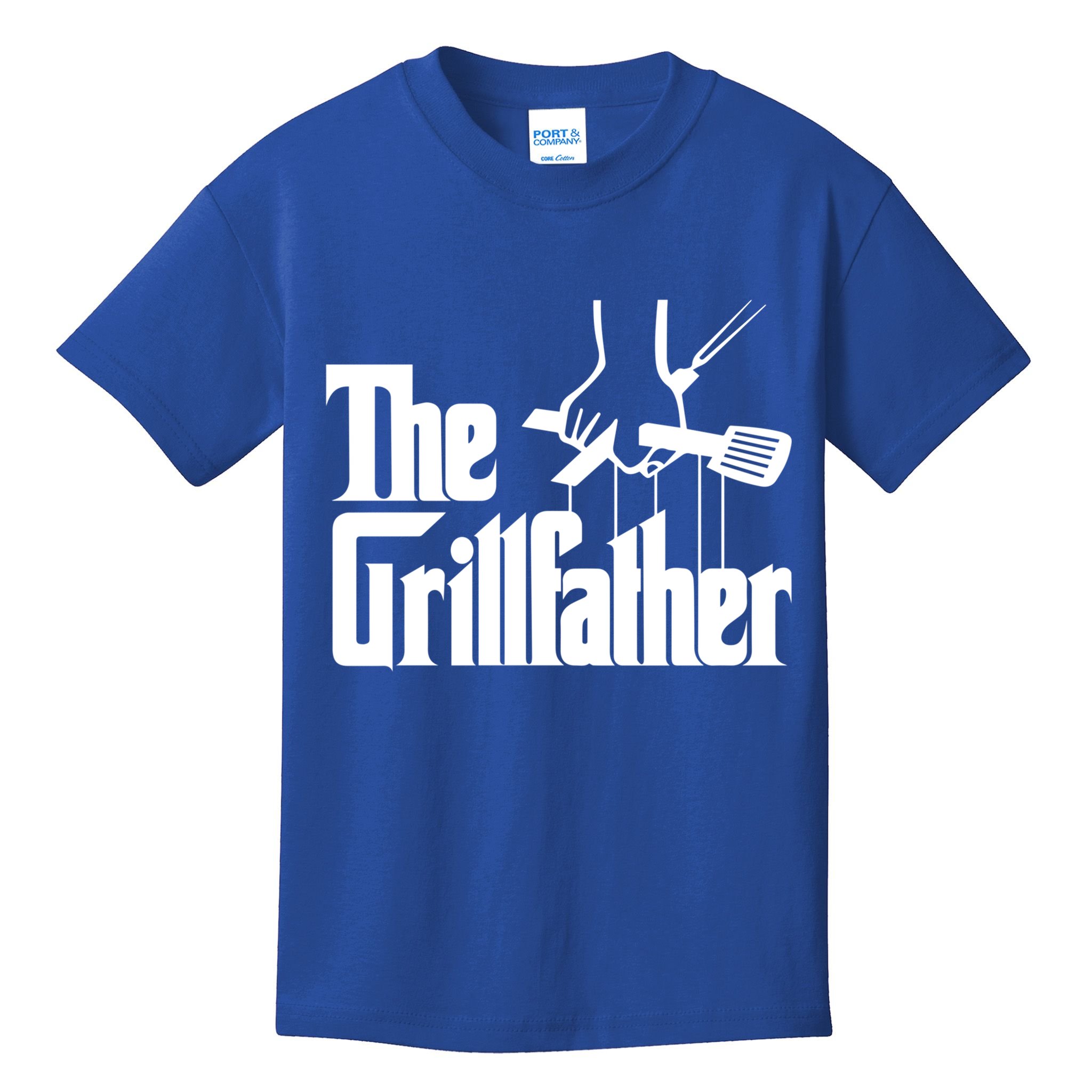 Funny Parody Dad Grilling Bbq Meat Humor Grillfather Gift Kids T-Shirt