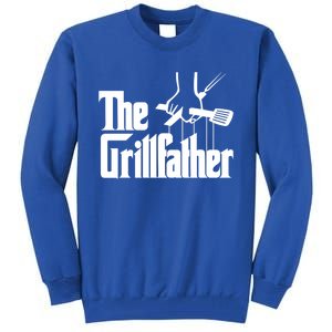 Funny Parody Dad Grilling Bbq Meat Humor Grillfather Gift Tall Sweatshirt