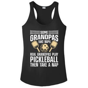 Funny Pickleball Design Grandpa Pickleball Player Gift Ladies PosiCharge Competitor Racerback Tank