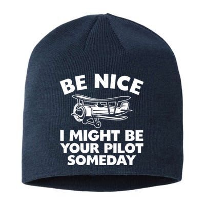 Funny Pilot Design For Aviation Airplane Pilot Sustainable Beanie