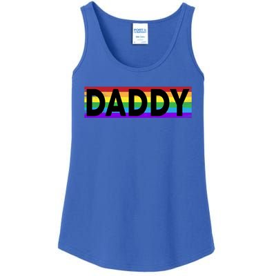 Funny Pride Daddy Gift Proud Gay Lesbian Lgbt Gift Father's Day Gift Ladies Essential Tank