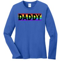 Funny Pride Daddy Gift Proud Gay Lesbian Lgbt Gift Father's Day Gift Ladies Long Sleeve Shirt