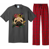 Floral Pug Dog Spring Nature Dog Lovers Pajama Set