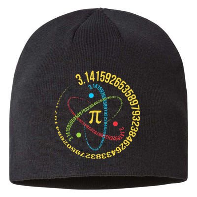 Funny Pi Day Spiral Pi Math For Pi Day Groovy Sustainable Beanie