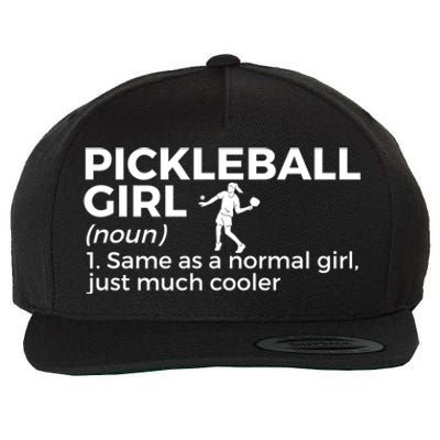 Funny Pickleball Definition Gift Wool Snapback Cap