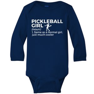 Funny Pickleball Definition Gift Baby Long Sleeve Bodysuit