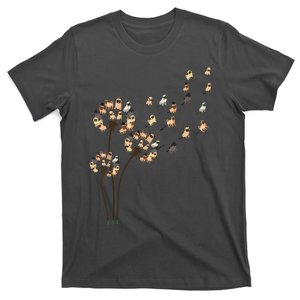 Flower Pug Dogs Dandelion Funny Animal Lovers Tees Men Women T-Shirt