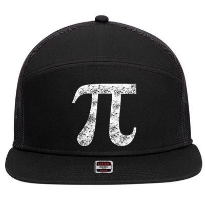 Funny Pi Day Math Science Pi Symbol Cute Gift 7 Panel Mesh Trucker Snapback Hat