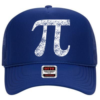 Funny Pi Day Math Science Pi Symbol Cute Gift High Crown Mesh Back Trucker Hat