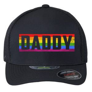 Funny Pride Daddy Proud Gay Lesbian Lgbt For Father's Day Gift Flexfit Unipanel Trucker Cap