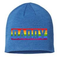 Funny Pride Daddy Proud Gay Lesbian Lgbt For Father's Day Gift Sustainable Beanie