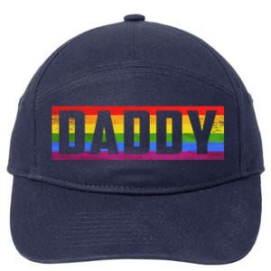 Funny Pride Daddy Proud Gay Lesbian Lgbt For Father's Day Gift 7-Panel Snapback Hat