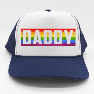 Funny Pride Daddy Proud Gay Lesbian Lgbt For Father's Day Gift Trucker Hat