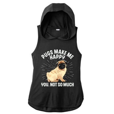 Funny Pug Design For Men Women Puppy Pet Dog Breed Pug Lover Ladies PosiCharge Tri-Blend Wicking Draft Hoodie Tank