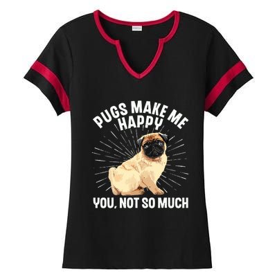 Funny Pug Design For Men Women Puppy Pet Dog Breed Pug Lover Ladies Halftime Notch Neck Tee