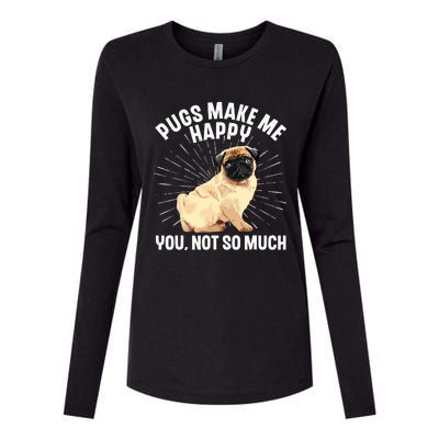 Funny Pug Design For Men Women Puppy Pet Dog Breed Pug Lover Womens Cotton Relaxed Long Sleeve T-Shirt