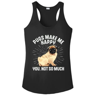 Funny Pug Design For Men Women Puppy Pet Dog Breed Pug Lover Ladies PosiCharge Competitor Racerback Tank