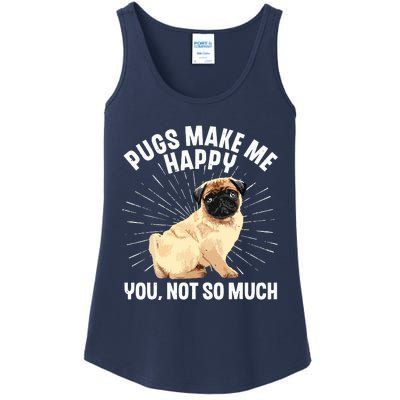 Funny Pug Design For Men Women Puppy Pet Dog Breed Pug Lover Ladies Essential Tank