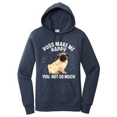 Funny Pug Design For Men Women Puppy Pet Dog Breed Pug Lover Women's Pullover Hoodie