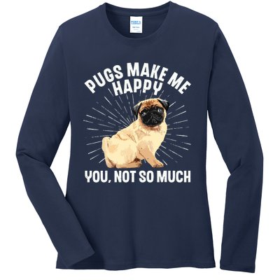 Funny Pug Design For Men Women Puppy Pet Dog Breed Pug Lover Ladies Long Sleeve Shirt