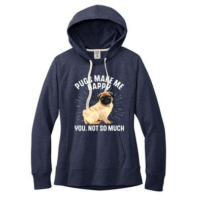 Funny Pug Design For Men Women Puppy Pet Dog Breed Pug Lover Women's Fleece Hoodie