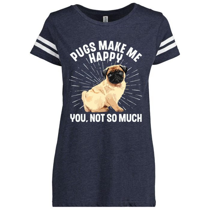 Funny Pug Design For Men Women Puppy Pet Dog Breed Pug Lover Enza Ladies Jersey Football T-Shirt