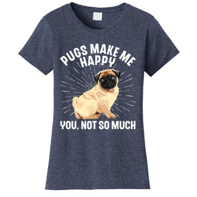 Funny Pug Design For Men Women Puppy Pet Dog Breed Pug Lover Women's T-Shirt