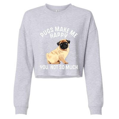 Funny Pug Design For Men Women Puppy Pet Dog Breed Pug Lover Cropped Pullover Crew