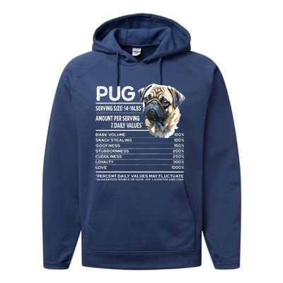 Funny Pug Dog Lover Pug Humor Pug Owner Cute Pug Performance Fleece Hoodie