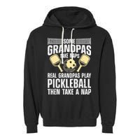 Funny Pickleball Design For Grandpa Pickleball Player Garment-Dyed Fleece Hoodie