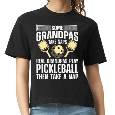 Funny Pickleball Design For Grandpa Pickleball Player Comfort Colors Boxy T-Shirt