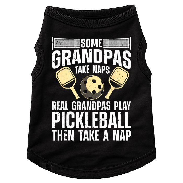 Funny Pickleball Design For Grandpa Pickleball Player Doggie Tank