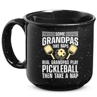 Funny Pickleball Design For Grandpa Pickleball Player 15oz Campfire Ceramic Mug