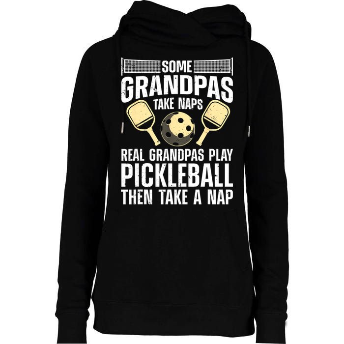 Funny Pickleball Design For Grandpa Pickleball Player Womens Funnel Neck Pullover Hood