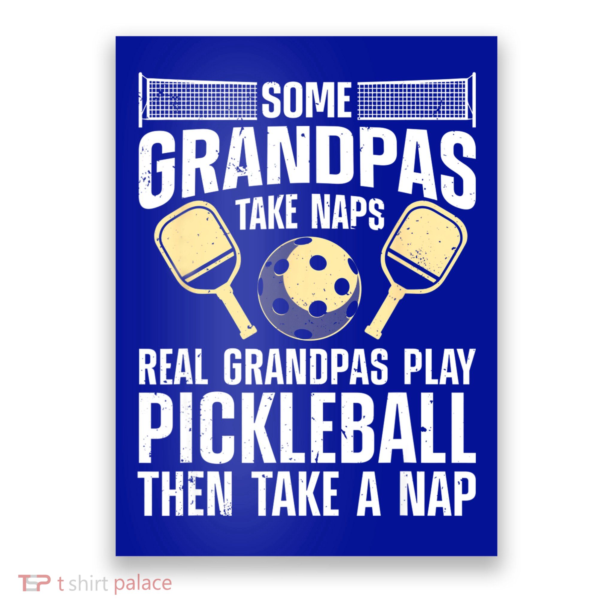 Funny Pickleball Design For Grandpa Pickleball Player Poster