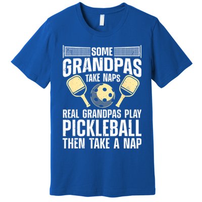 Funny Pickleball Design For Grandpa Pickleball Player Premium T-Shirt