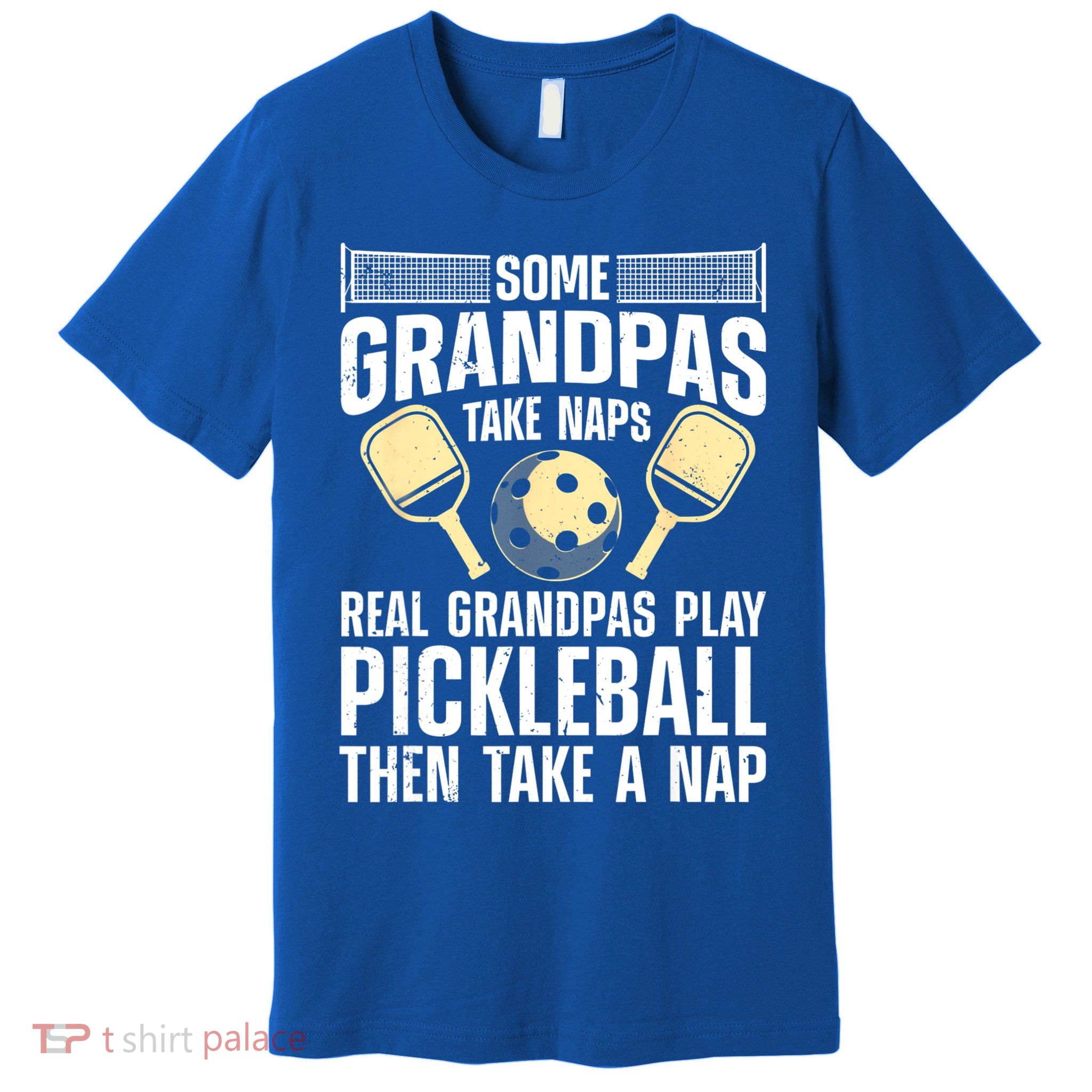 Funny Pickleball Design For Grandpa Pickleball Player Premium T-Shirt