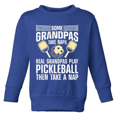 Funny Pickleball Design For Grandpa Pickleball Player Toddler Sweatshirt