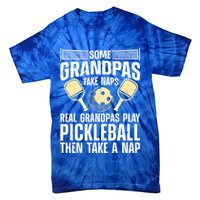 Funny Pickleball Design For Grandpa Pickleball Player Tie-Dye T-Shirt