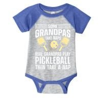 Funny Pickleball Design For Grandpa Pickleball Player Infant Baby Jersey Bodysuit