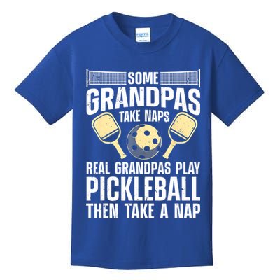 Funny Pickleball Design For Grandpa Pickleball Player Kids T-Shirt