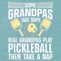 Funny Pickleball Design For Grandpa Pickleball Player Sueded Cloud Jersey T-Shirt