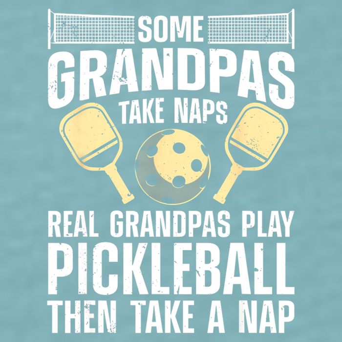 Funny Pickleball Design For Grandpa Pickleball Player Sueded Cloud Jersey T-Shirt