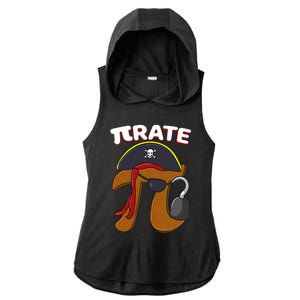 Funny Pi Day Pirate Pi Symbol Graphic Art Math Lover Gift Ladies PosiCharge Tri-Blend Wicking Draft Hoodie Tank