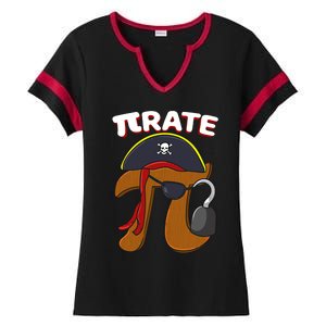 Funny Pi Day Pirate Pi Symbol Graphic Art Math Lover Gift Ladies Halftime Notch Neck Tee