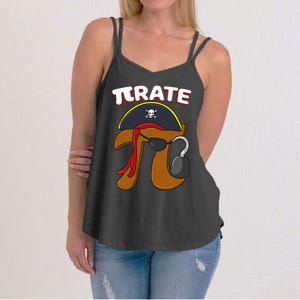 Funny Pi Day Pirate Pi Symbol Graphic Art Math Lover Gift Women's Strappy Tank