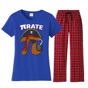 Funny Pi Day Pirate Pi Symbol Graphic Art Math Lover Gift Women's Flannel Pajama Set