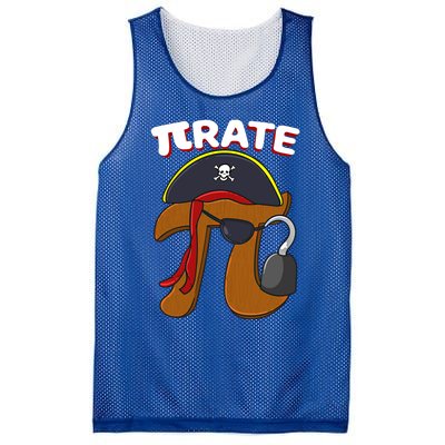 Funny Pi Day Pirate Pi Symbol Graphic Art Math Lover Gift Mesh Reversible Basketball Jersey Tank